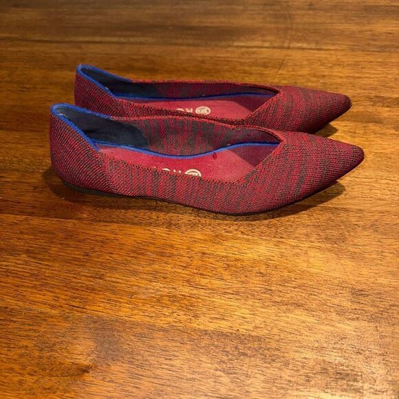 Rothy's The Point Cabernet Herringbone Flat Shoes - Picture 3 of 7